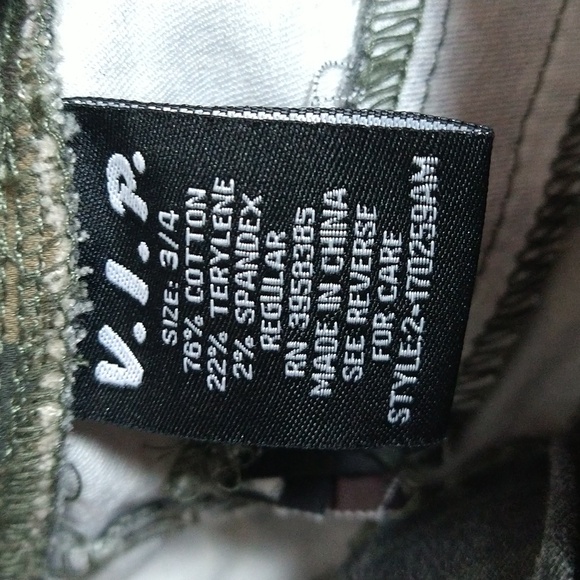 NWT Women's  Camo Camouflage Pants Joggers Drawstring Waist Stretch Size 3/4 - Picture 4 of 6